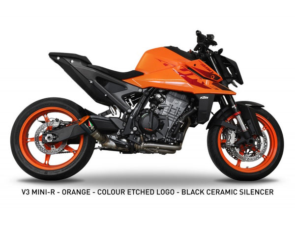 Austin Racing V3 Mini 990DUKE用マフラー Austin Racing V3 Mini-R Race Slip On for 2023+ KTM Duke 990, R