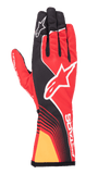 Alpinestars TECH-1 K RACE V2 FUTURE GLOVES RED TANGERINE