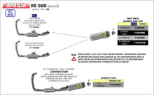 Load image into Gallery viewer, Arrow Homologated Indy Race Aluminum Silencer with Carbon Endcap for Aprilia RS660, Tuono 660