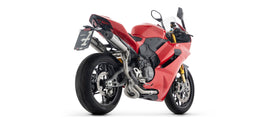 Arrow Racing Round Sil Titanium Muffler and Link Pipe for 2025+ Ducati Panigale V2, V2S