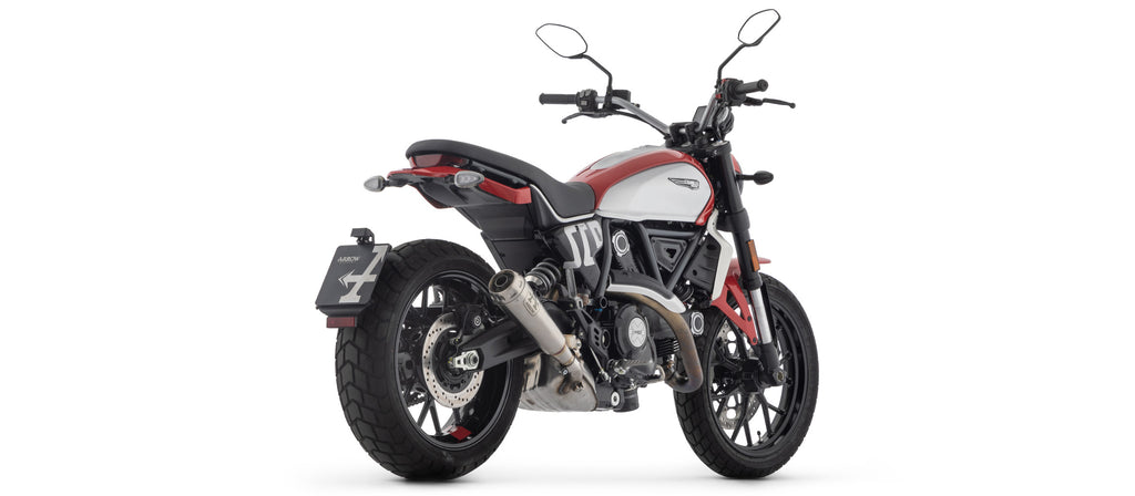 Arrow Racing Exhaust - Silencers & Mid-Pipe for 2023+ Ducati Scrambler 800 img rear slip