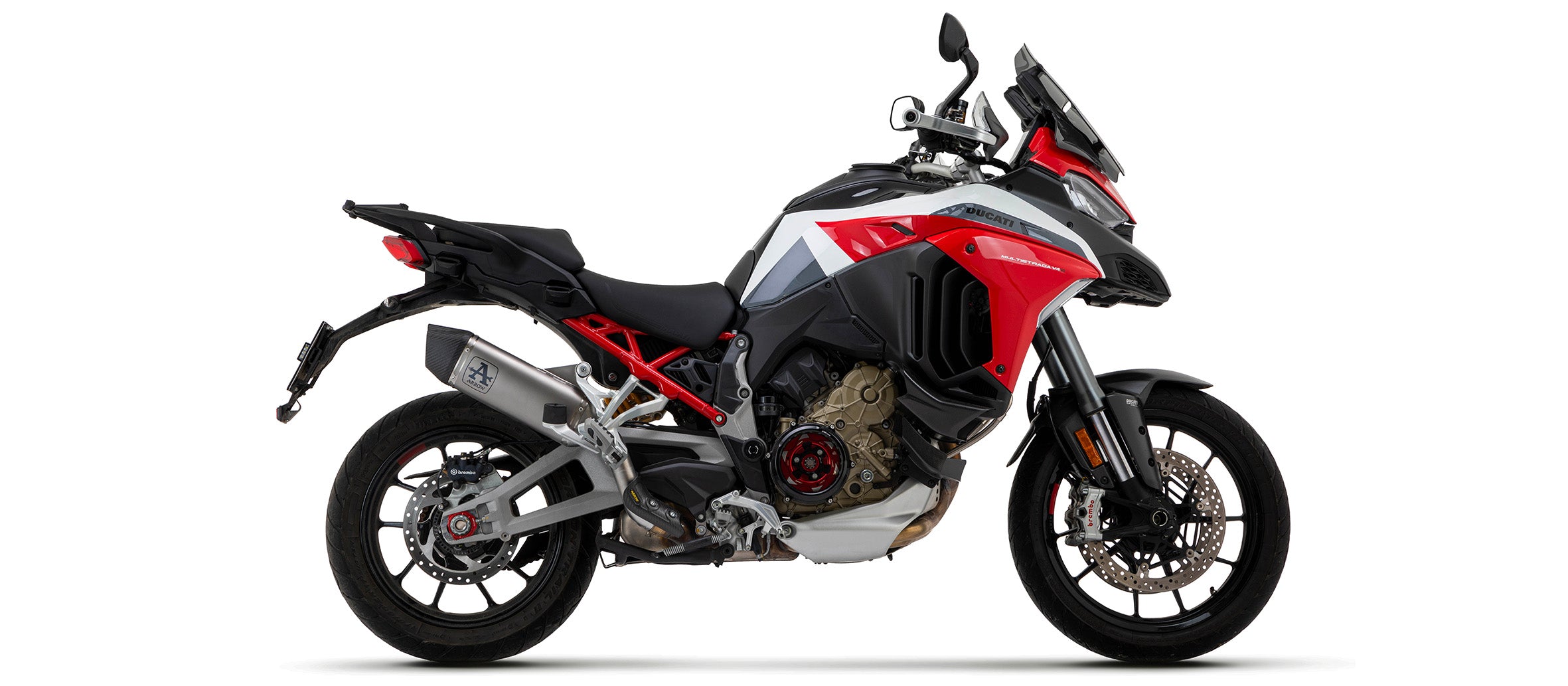 Arrow Racing Exhaust Silencers for 2021-24 Ducati Multistrada V4, V4S, Pikes Peak, RS img side
