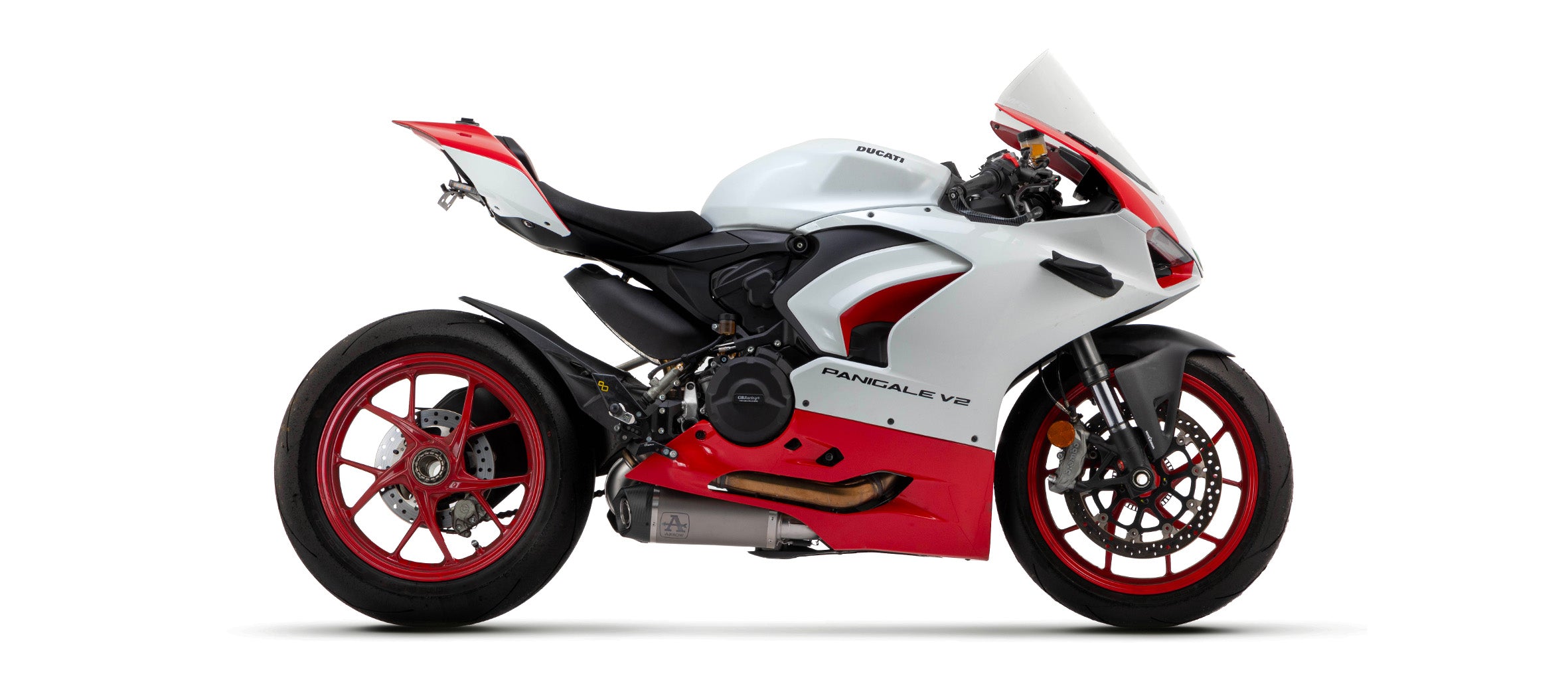 Arrow Racing Works Titanium Muffler for 2020-24 Ducati Panigale V2 img side