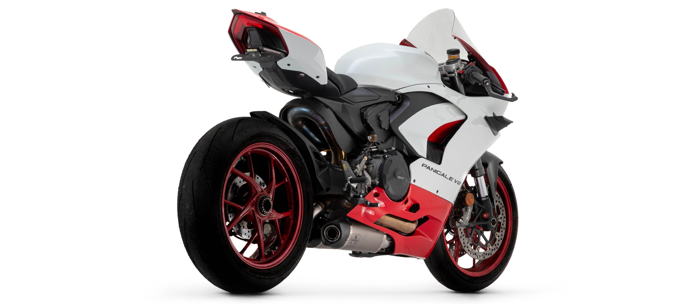 Arrow Racing Works Titanium Muffler for 2020-24 Ducati Panigale V2 img back