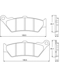 Accossato Brake Pads Kit for Motorcycles, Compound # AGPA92