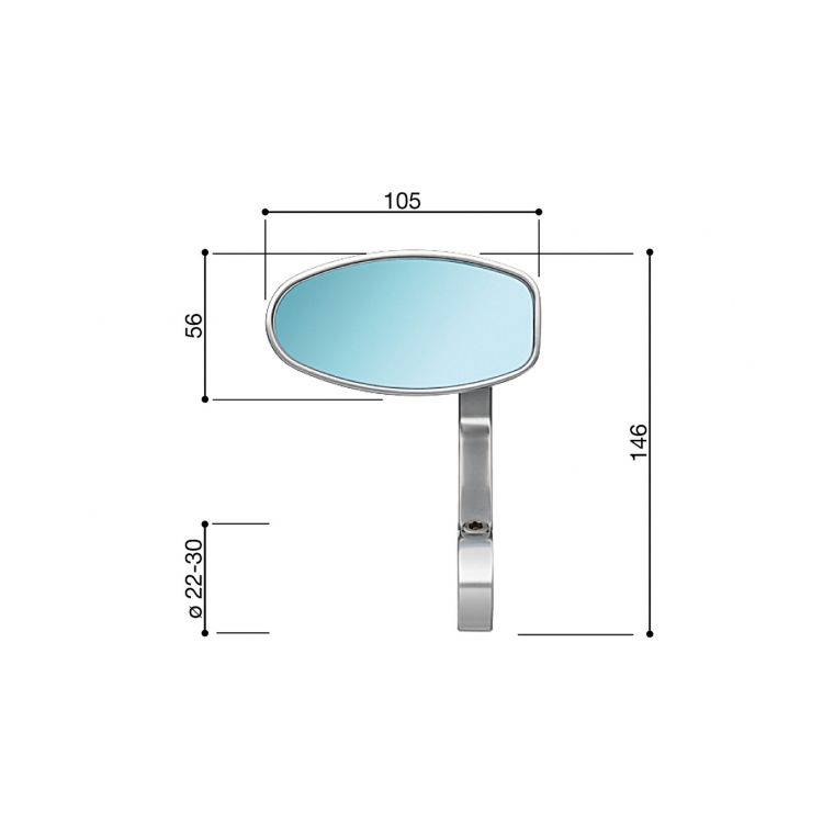 Rizoma Reverse Retro Bar Mounted End Mirrors img 16