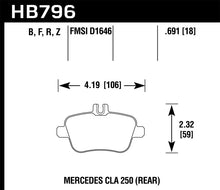 Carica l'immagine nel visualizzatore di Gallery, Hawk 14-17 Mercedes-Benz CLA 250 HPS Street Rear Brake Pads
