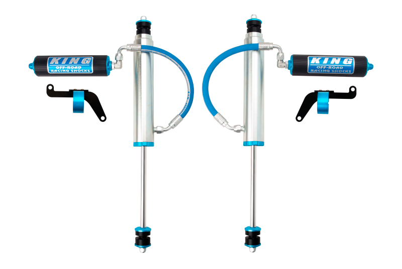 King Shocks 1997+ Nissan Patrol Y61 Frt 2.5 Dia Shock Remote 2.5 Fin Res 0-2in Lift w/Brkt (Pair)