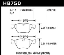 Cargar imagen en el visor de la galería, Hawk 13-14 BMW 528i / 528i xDrive HPS 5.0 Front Brake Pads