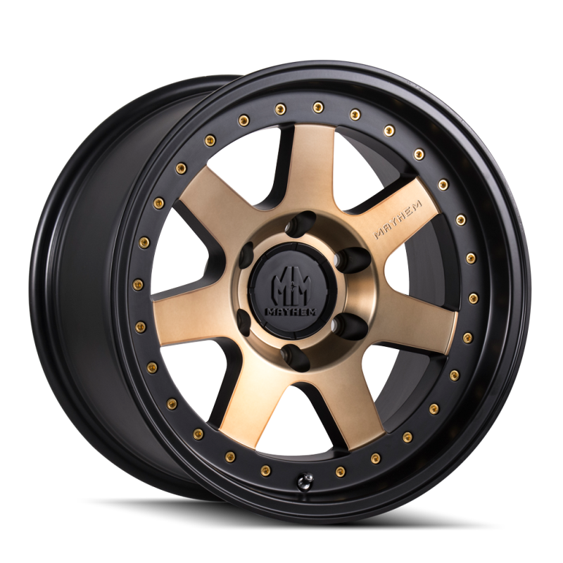 Mayhem 8300 Prodigy 18x9 / 6x139.7 BP / 0mm Offset / 106mm Hub Matte Black w/ Bronze Tint Wheel