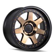 Cargar imagen en el visor de la galería, Mayhem 8300 Prodigy 18x9 / 6x139.7 BP / 0mm Offset / 106mm Hub Matte Black w/ Bronze Tint Wheel