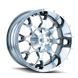 Mayhem 8015 Warrior 20x10 / 6x135 BP / -25mm Offset / 106mm Hub Chrome Wheel