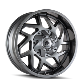 Mayhem 8106 Hatchet 20x10 / 8x180 BP / -19mm Offset / 124.1mm Hub Gloss Gunmetal w/ Black Wheel