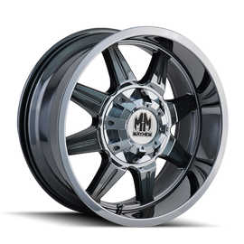 Mayhem 8100 Monstir 20x9 / 8x165.1 BP / 0mm Offset / 130.8mm Hub Chrome Wheel