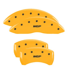 Carica l'immagine nel visualizzatore di Gallery, MGP 4 Caliper Covers Engraved Front & Rear MGP Yellow finish black ch