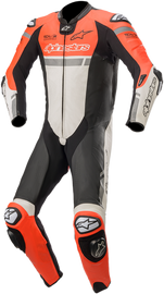 ALPINESTARS Missile Ignition 1-Piece Leather Suit - Red Fluorescent/White/Black - US 48 / EU 58 3150120-3001-58