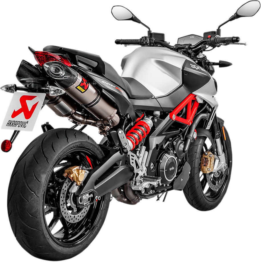 Akrapovic Titanium Slip-On Exhaust for 2017-20 Aprilia Shiver 900