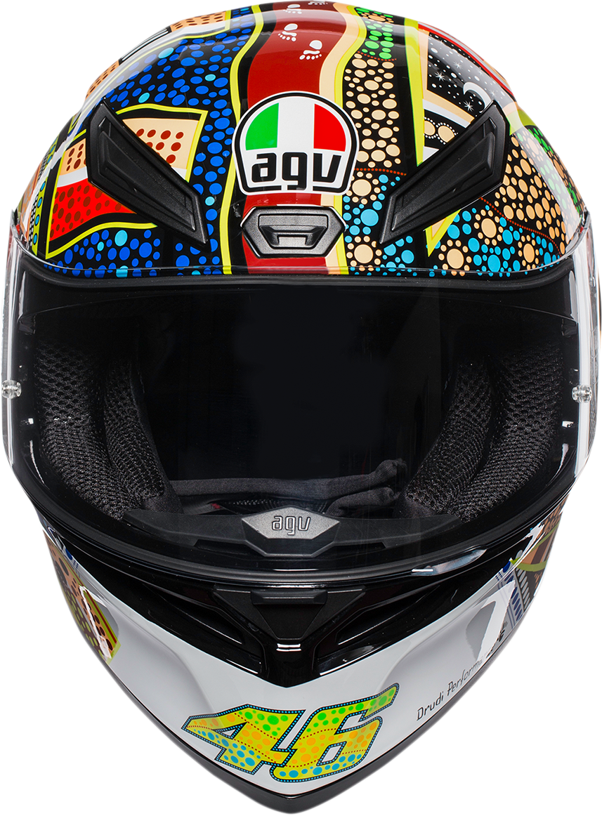 agv helmet dreamtime K1 - Black Fiber Abu Garcia productflag: New Fall! Color:Red / Clear Net Bag