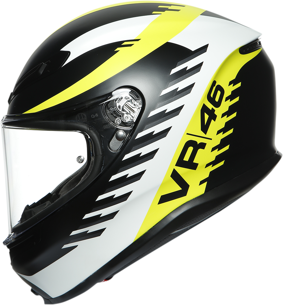 agv k6 matt carbon AGV K6 Rapid 46 Black/Yellow Helmet XL