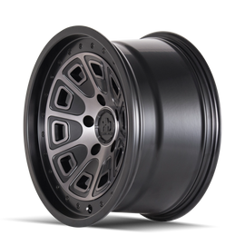 Mayhem 8301 Flat Iron 17x9 / 6x120 BP / -12mm Offset / 66.9mm Hub Matte Black w/ Dark Tint Wheel
