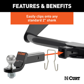 Curt Trailer Safety Chain Holder Bracket (2