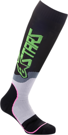 ALPINESTARS MX Plus-2 Socks - Black/Green/Neon/Pink Fluorescent - Large 4701920-1669-L