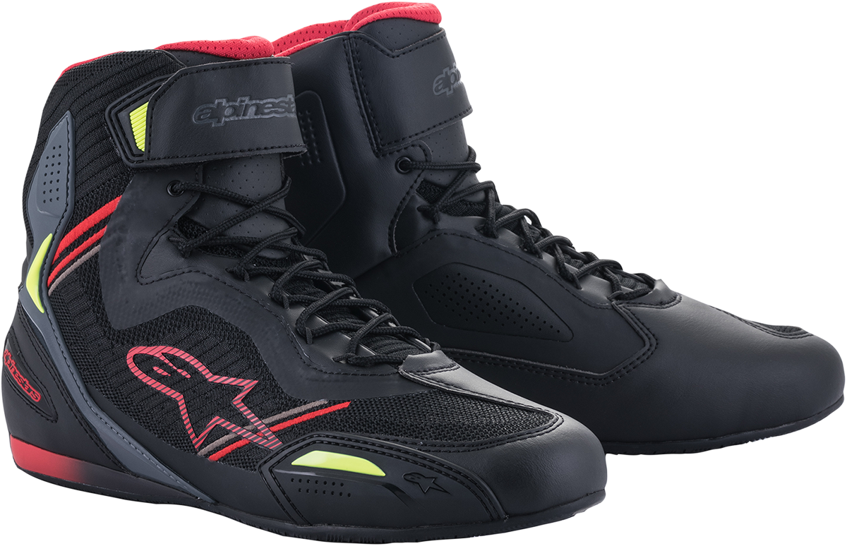 ALPINESTARS Faster-3 Rideknit Shoes - Black/Red/Yellow - US 10.5
