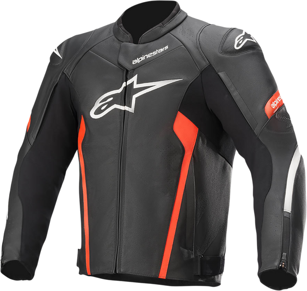 ALPINESTARS Faster v2 Leather Jacket - Black/Red - US 46 / EU 56