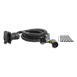 Curt 99-18 GMC Sierra 3500 HD 7ft Harness Extension (Adds 7-Way RV Blade to Truck Bed 10-Pack)