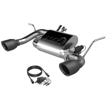 Cargar imagen en el visor de la galería, QTP 07-18 Jeep Wrangler 3.6L/3.8L 304SS Screamer Axle Back Exhaust w/4in Black Tips
