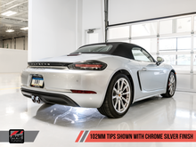 Cargar imagen en el visor de la galería, AWE Tuning Porsche 718 Boxster / Cayman Touring Edition Exhaust - Chrome Silver Tips