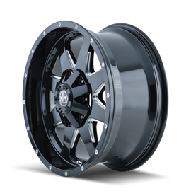 Mayhem 8040 Tank 17x9 / 6x135 BP / -12mm Offset / 106mm Hub Black w/ Milled Spokes Wheel