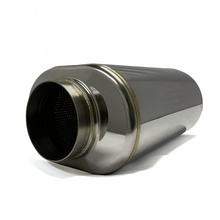 Cargar imagen en el visor de la galería, Stainless Bros 4in x 12in OAL SS304 Oval Muffler - Polished