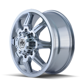 Mayhem 8101 Monstir 19.5x6.75 / 8x165.1 BP / 102mm Offset / 116.7mm Hub Front Chrome Wheel