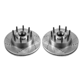 Power Stop 13-19 Ford F-250 Super Duty Front Evolution Drilled & Slotted Rotors - Pair
