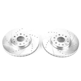 Power Stop 18-19 Buick Enclave Front Evolution Drilled & Slotted Rotors - Pair - 2to4wheels