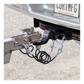 Curt 43-7/8in Safety Cables w/2 Snap Hooks (3500lbs Vinyl-Coated 2-Pack)