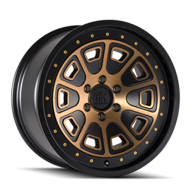 Mayhem 8301 Flat Iron 17x9 / 6x139.7 BP / -12mm Offset / 106mm Hub Matte Black w/ Bronze Tint Wheel