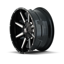 Carica l'immagine nel visualizzatore di Gallery, Mayhem 8104 Arsenal 20x9 / 6x135 BP / 0mm Offset / 106mm Hub Black/Machined Face Wheel