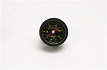 Cargar imagen en el visor de la galería, Russell Performance 15 psi fuel pressure gauge black face and case (Liquid-filled)