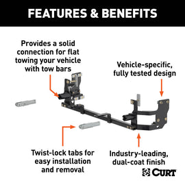 Curt 15-18 Ford Edge (excluding 2.0L Ecoboost) Custom Tow Bar Base Plate