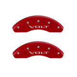 MGP 4 Caliper Covers Engraved Front & Rear Volt Red finish silver ch