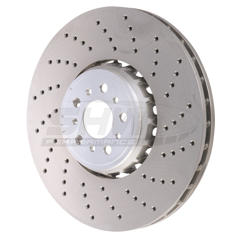 SHW 20-21 BMW X3 M 3.0L Right Front Cross-Drilled Lightweight Brake Rotor