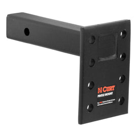 Curt Adjustable Pintle Mount (2in Shank 10000lbs 7in High 8in Long)