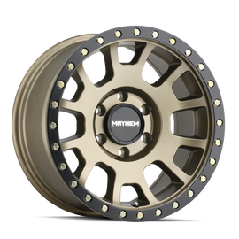 Mayhem 8302 Scout 18x9 / 8x170 BP / 0mm Offset / 130.8mm Hub Matte Gold w/ Matte Black Lip Wheel