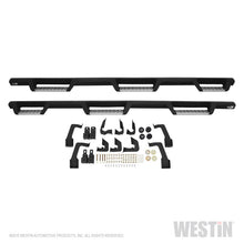 Carica l'immagine nel visualizzatore di Gallery, Westin 14-18 Chevrolet Silverado 1500 DC 6.5ft Bed HDX Stainless Drop W2W Nerf Step Bars - Tex. Blk