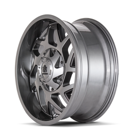 Mayhem 8106 Hatchet 20x9 / 8x180 BP / 0mm Offset / 124.1mm Hub Gloss Gunmetal w/ Black Wheel
