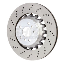 Carica l'immagine nel visualizzatore di Gallery, SHW 20-21 BMW X3 M 3.0L Left Rear Cross-Drilled Lightweight Brake Rotor