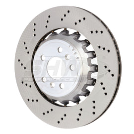 SHW 20-21 BMW X3 M 3.0L Left Rear Cross-Drilled Lightweight Brake Rotor