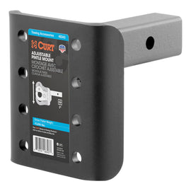 Curt Adjustable Pintle Mount (2in Shank 17000lbs 7-1/4in High 6in Long)
